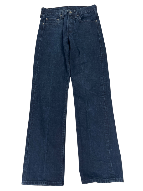 Levis Men's Dark Wash Button Fly Straight Leg Denim Jeans - 28x30