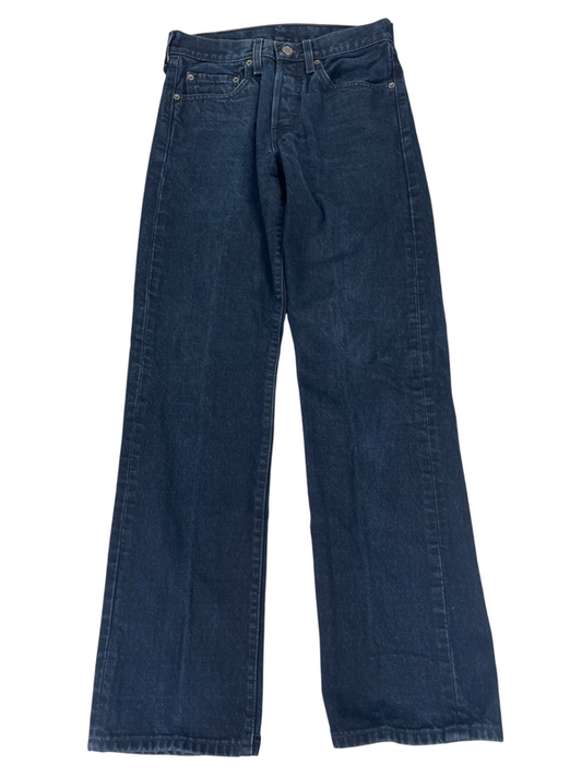 Levis Men's Dark Wash Button Fly Straight Leg Denim Jeans - 28x30