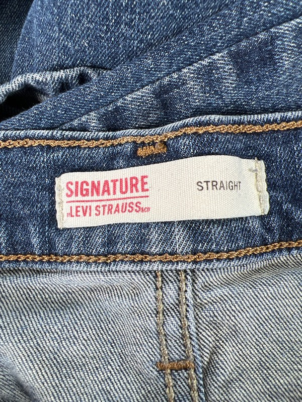 Levi Signature Men's Medium Wash Straight Denim Jeans - 40x32 image 3