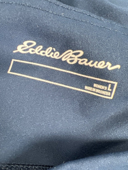 Eddie Bauer Women's Navy Blue Pull On Athletic Leggings - L image 3