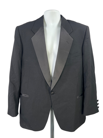 Neil Allyn Men's Black Wool One ButtonTuxedo Jacket - 44S