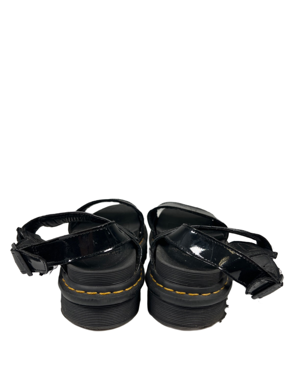 Dr. Martens Air Wair Women's Black Patent Leather Voss Platform Sandals - 8 image 4