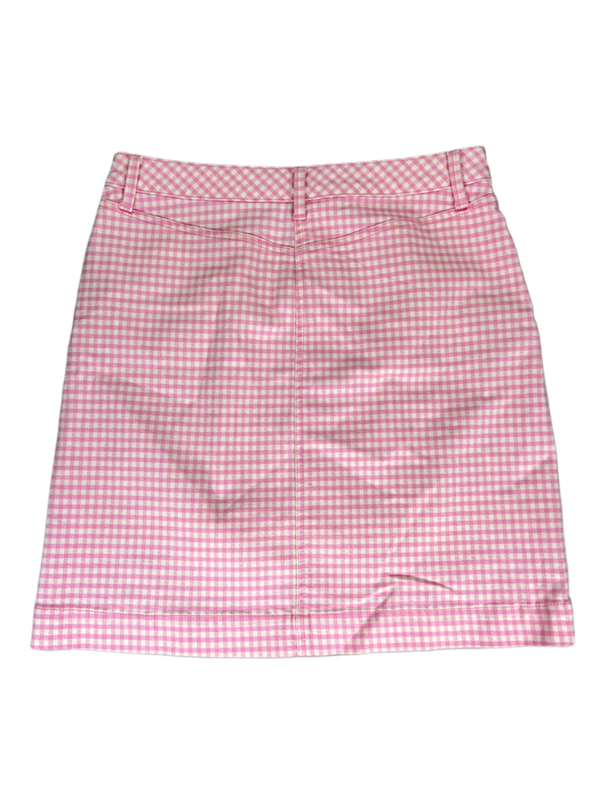Talbots Women's Pink Checkered Denim Jean Skirt - 6 image 2