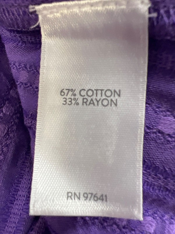 J.Jill Women's Purple Beach Plum Button Up Tiered Maxi Dress - M image 4