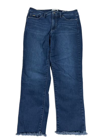 Nine West Women's Dark Wash Gramercy Crop Distressed Denim Jeans - 10