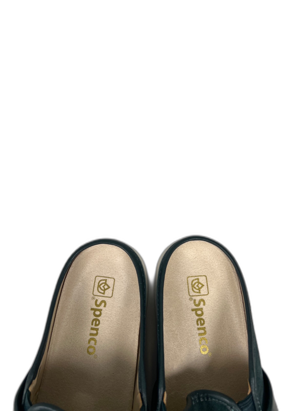 Spenco Women's Green/Blue Suede Slip On Bow Mules - 8.5D Wide image 3