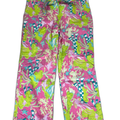 Lilly Pulitzer Women's Pink/Green Tropical Coral Cropped Pants - 8