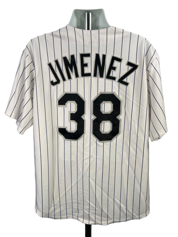 Majestic Men's White MLB Colorado Rockies Ubaldo Jimenez Baseball Jersey - XL image 2