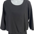 Cabi Women’s Black Indulgence 1/2 Sleeve Blouson Blouse - S