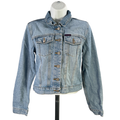 Ralph Lauren Polo Women's Light Wash Button Up Long Sleeve Denim Jacket - M