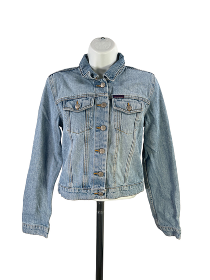 Ralph Lauren Polo Women's Light Wash Button Up Long Sleeve Denim Jacket - M