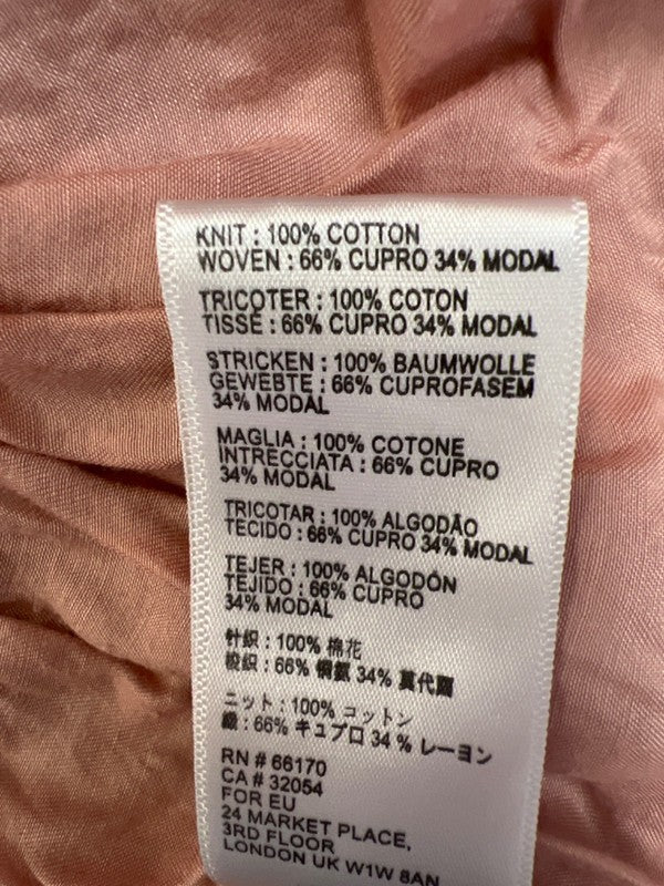 By Anthropologie Women's Pink Babydoll Short Sleeve Tiered Boho Shirt - XS image 4
