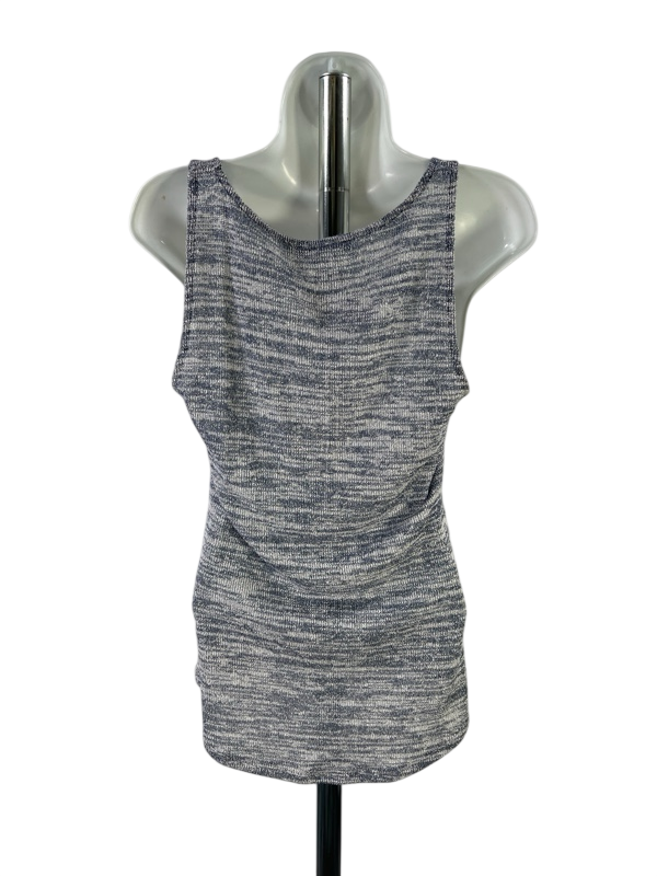 White House Black Market Women's Blue Metallic Tank Top - S image 2