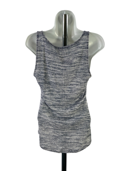 White House Black Market Women's Blue Metallic Tank Top - S image 2