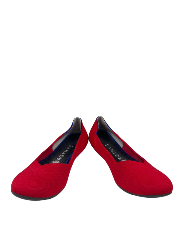 Rothy's Women's Red/Blue Knit Texture Breathable Slip On Flats - 8.5 image 6
