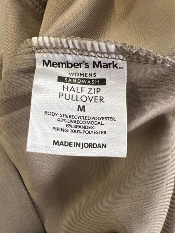 Member's Mark Women's Gray Sandwash Half Zip Pullover Jacket - M image 5