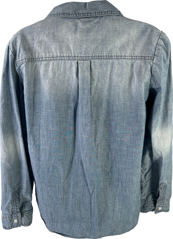 Chico’s Women’s Light Blue Chambray Button Up Top - 0/US S image 2