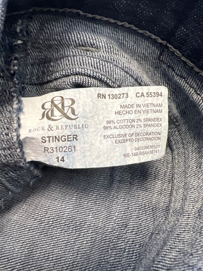 Rock and Republic Women's Medium Wash Stinger Denim Jean Shorts - 14 image 4
