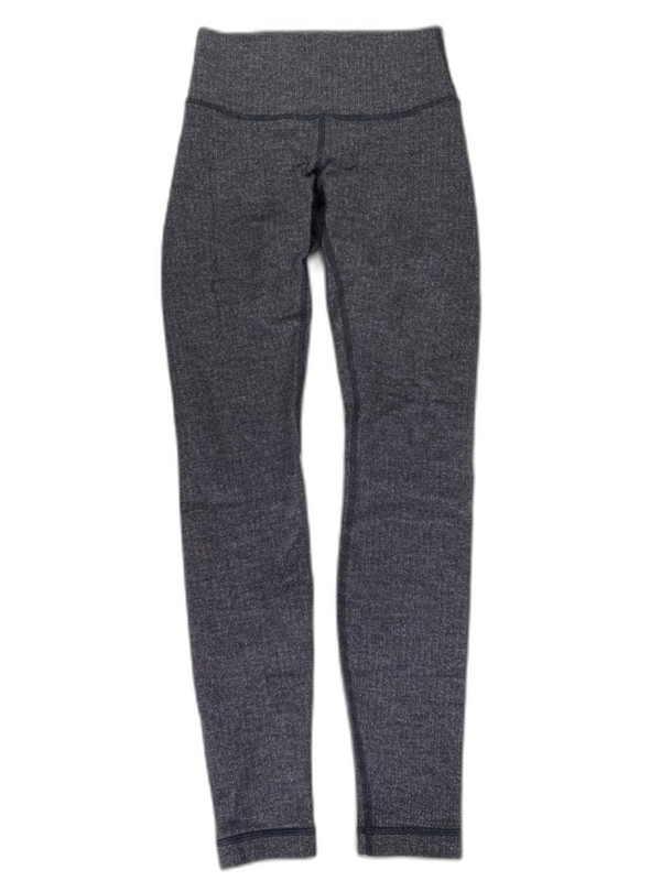 Lululemon Women's Gray Wunder Under Variegated Heather Athletic Pants - 4