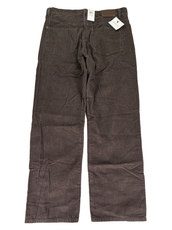 Calvin Klein Men's Brown Corduroy Relaxed Straight Pants - 34x30 image 2