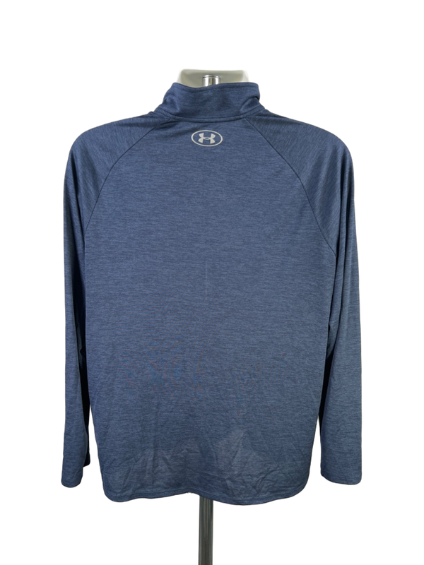 Under Armour Men's Navy Blue Loose Tech Quarter Zip Long Sleeve Jacket - L image 2