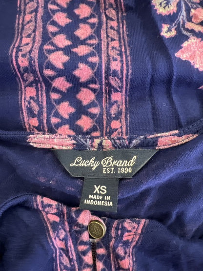 Lucky Brand Women’s Navy Blue Floral Short Sleever Shift Dress - XS image 3