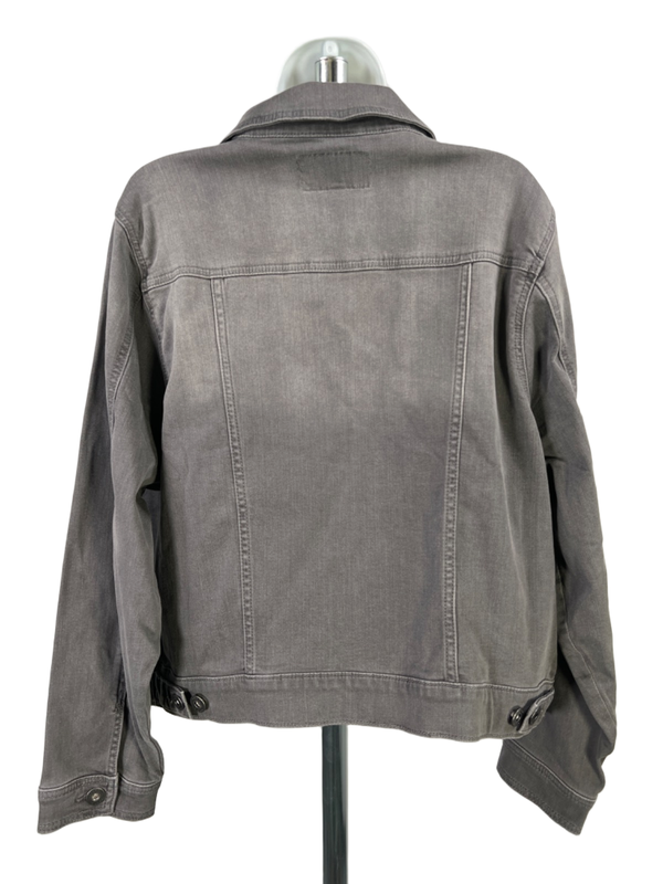 Torrid Women's Gray Stretch Denim Supersoft Trucker Jean Jacket - Plus 2X image 2