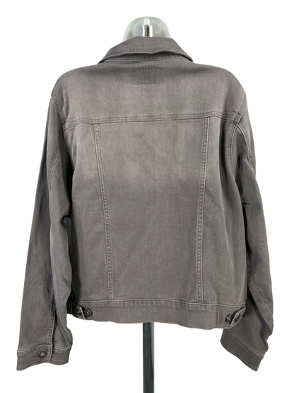 Torrid Women's Gray Stretch Denim Supersoft Trucker Jean Jacket - Plus 2X image 2