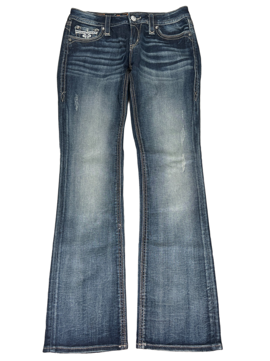 Rock Revival Women's Dark Wash Embellished Sora Boot Denim Jeans - 29