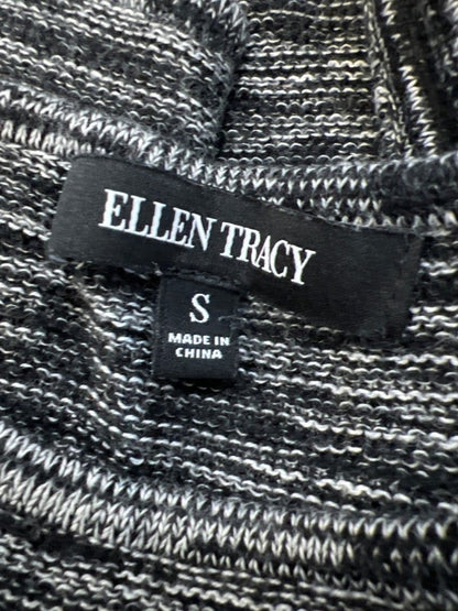 Ellen Tracy Women's Black/White Knit Long Sleeve Sweater - S image 3
