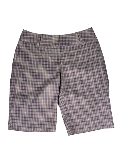 Adidas Women’s Purple Plaid Bermuda Golf Shorts - 4