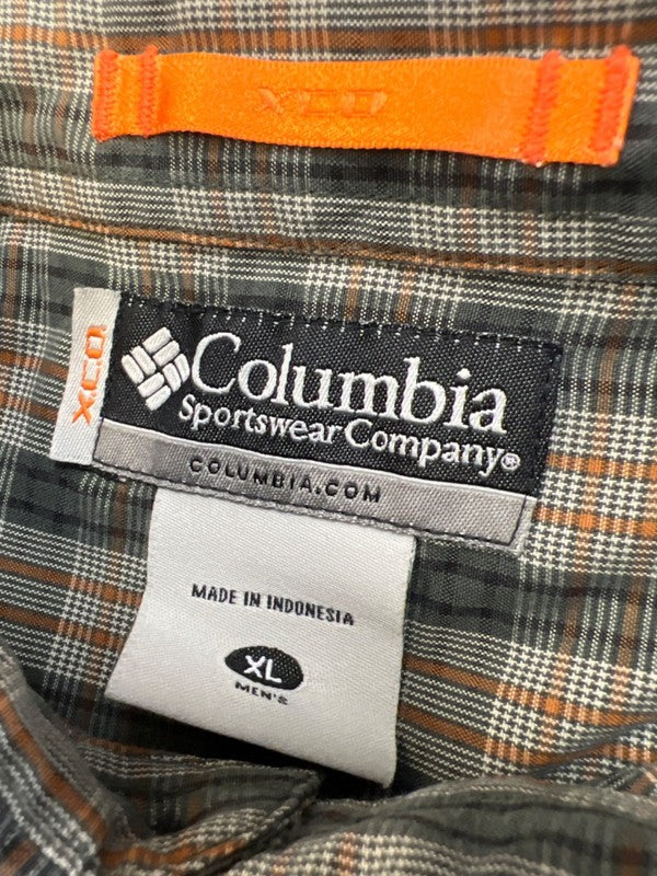 Columbia Men's Green/Orange Plaid XCO Long Sleeve Button Up Shirt - XL image 3