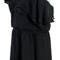 White House Black Market Women’s Black One Shoulder Dress - 2