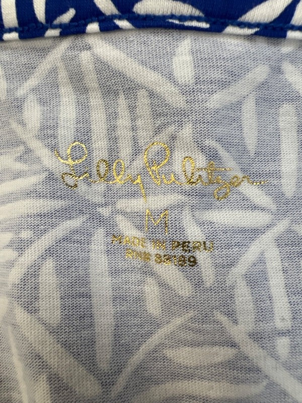 Lilly Pulitzer Women's Blue Short Sleeve Corsica Etta Shirt Dress - M image 3