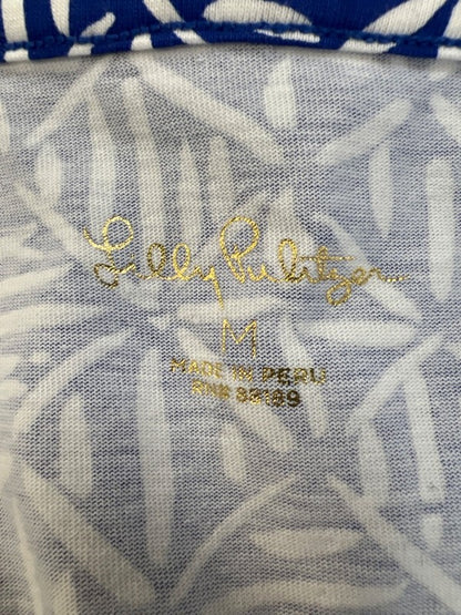 Lilly Pulitzer Women's Blue Short Sleeve Corsica Etta Shirt Dress - M image 3