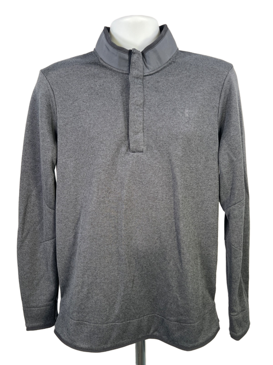 Under Armour Men's Dark Gray Coldgear Long Sleeve Quarter Snap Button Jacket - M
