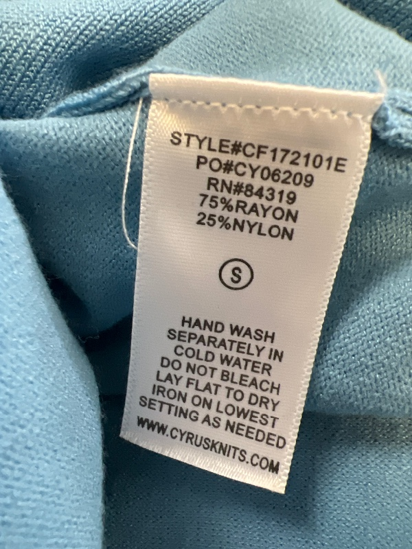 Cyrus Women's Blue Sleeveless Hooded Tunic Shirt - S image 4