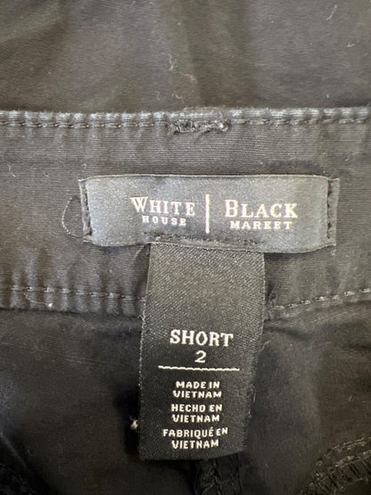 White House Black Market Women's Black Cuffed Shorts - 2 image 3
