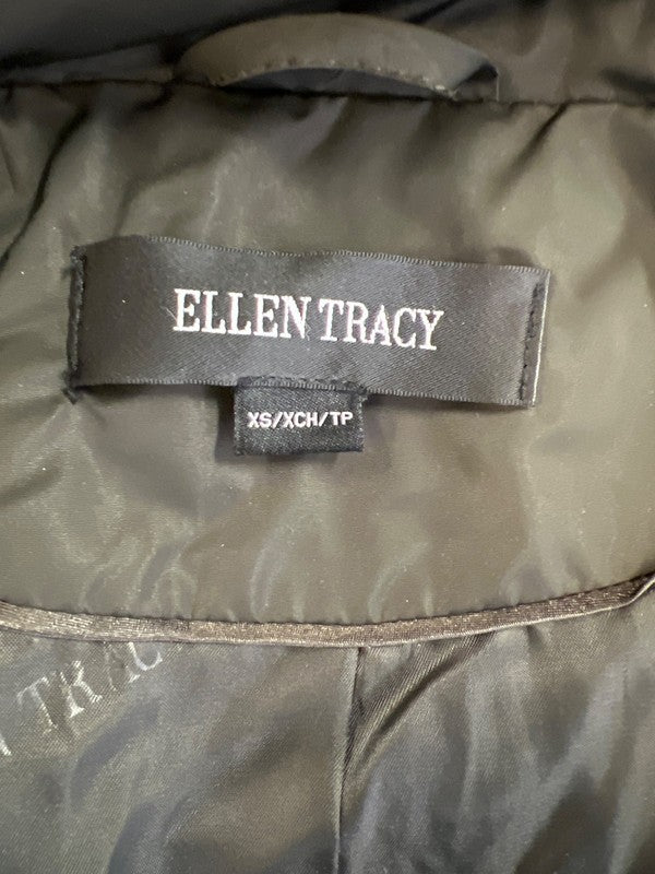 Ellen Tracy Women’s Green Long Sleeve Full Zip Hidden Hood Jacket - XS image 3