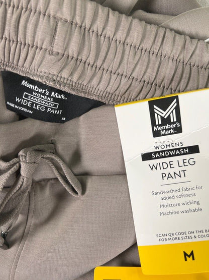 Member's Mark Women's Gray Sandwash Wide Leg Sweatpants - M image 3