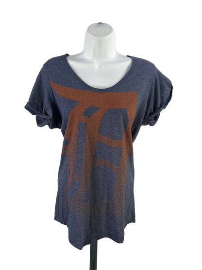 Nike Women's Blue/Orange MLB Detroit Tigers Short Sleeve T-Shirt - XS