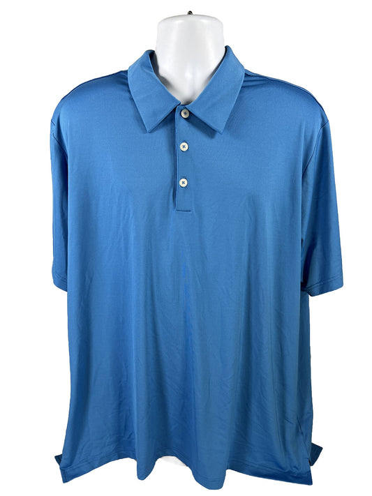adidas Men's Blue Climalite Short Sleeve Golf Polo Shirt - 2XL