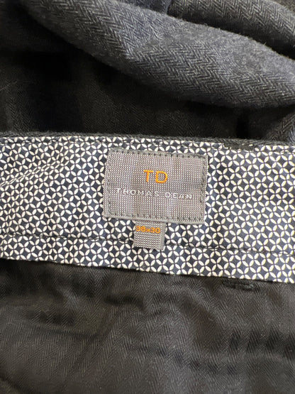 Thomas Dean Men’s Black/Gray Dress Pants - 38x30