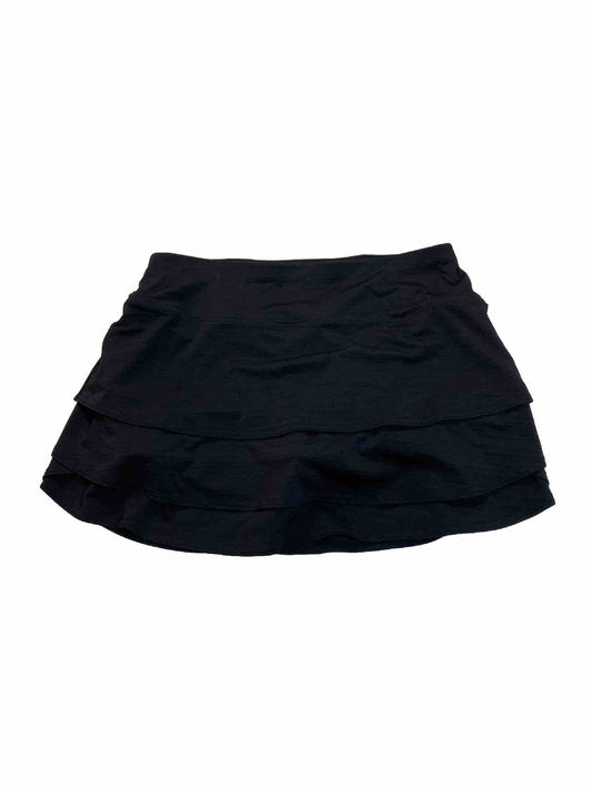 Athleta Women's Black Stripe Swagger Lined Athletic Skort Skirt - S