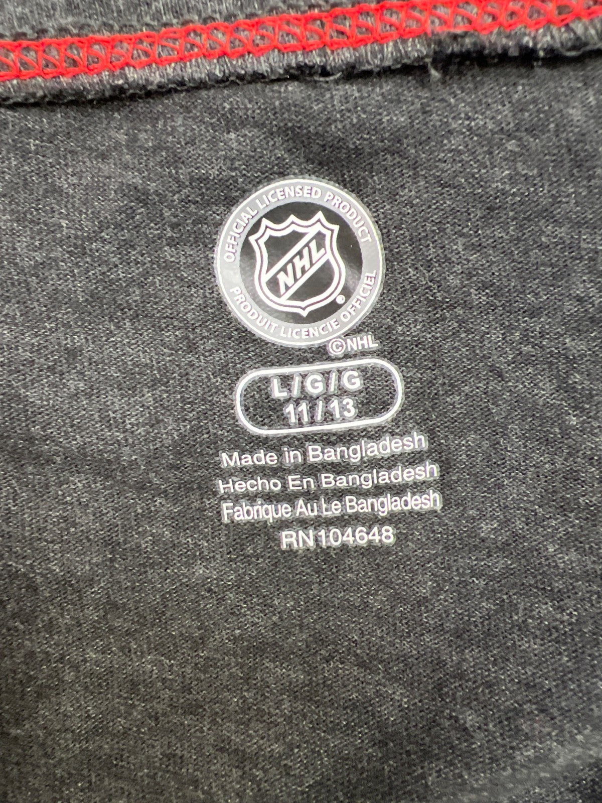 NHL Women’s Gray/Red Detroit Red Wings Short Sleeve T-Shirt - L