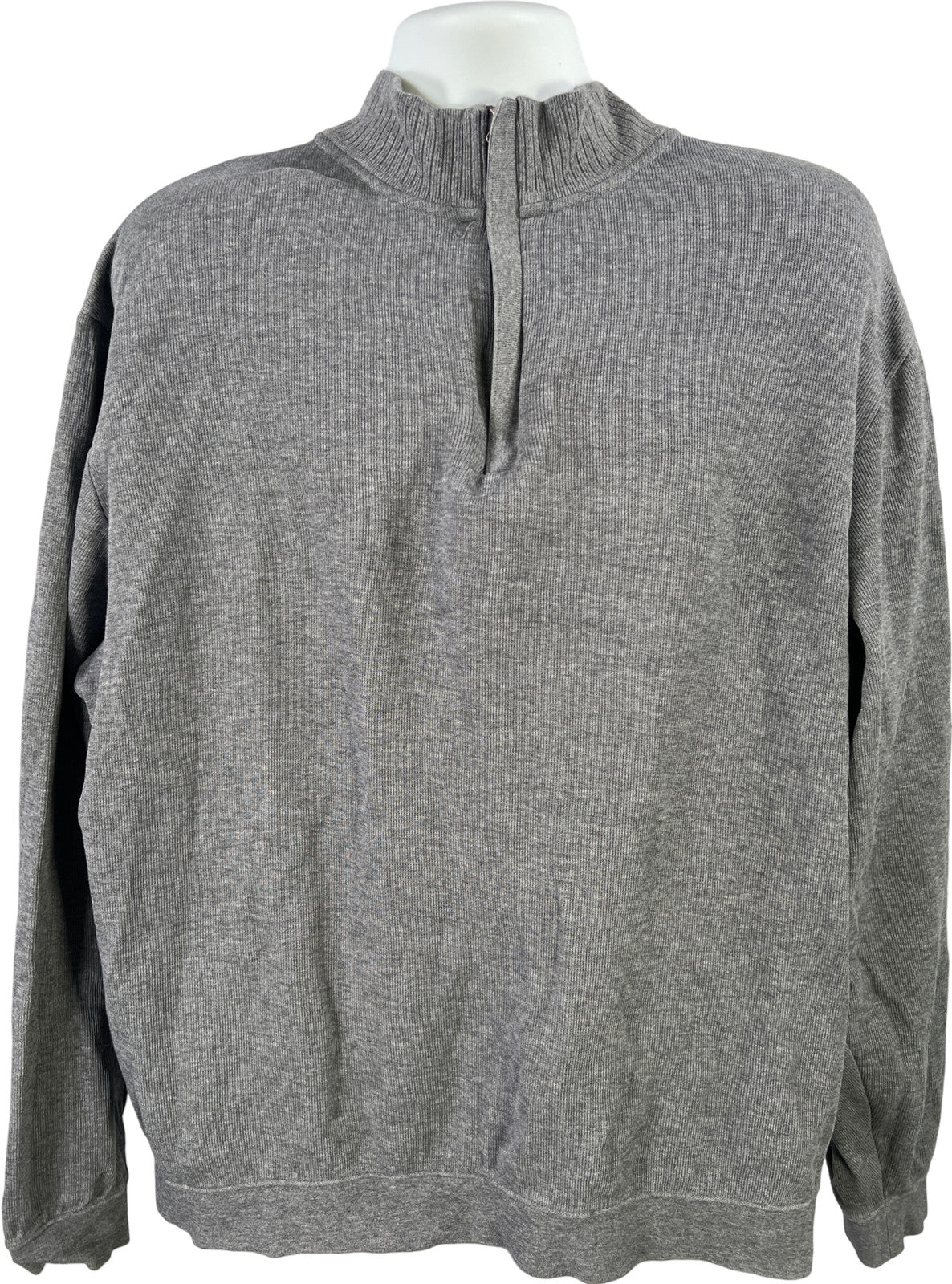 Cutter and Buck Men’s Gray Long Sleeve 1/4 Zip Pullover Sweater - XL