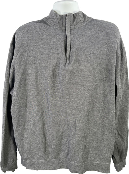 Cutter and Buck Men’s Gray Long Sleeve 1/4 Zip Pullover Sweater - XL