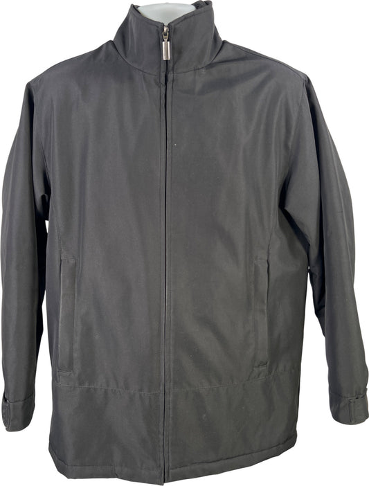 Johnston and Murphy Men’s Black Double Zip Soft Shell Insulated Jacket - M