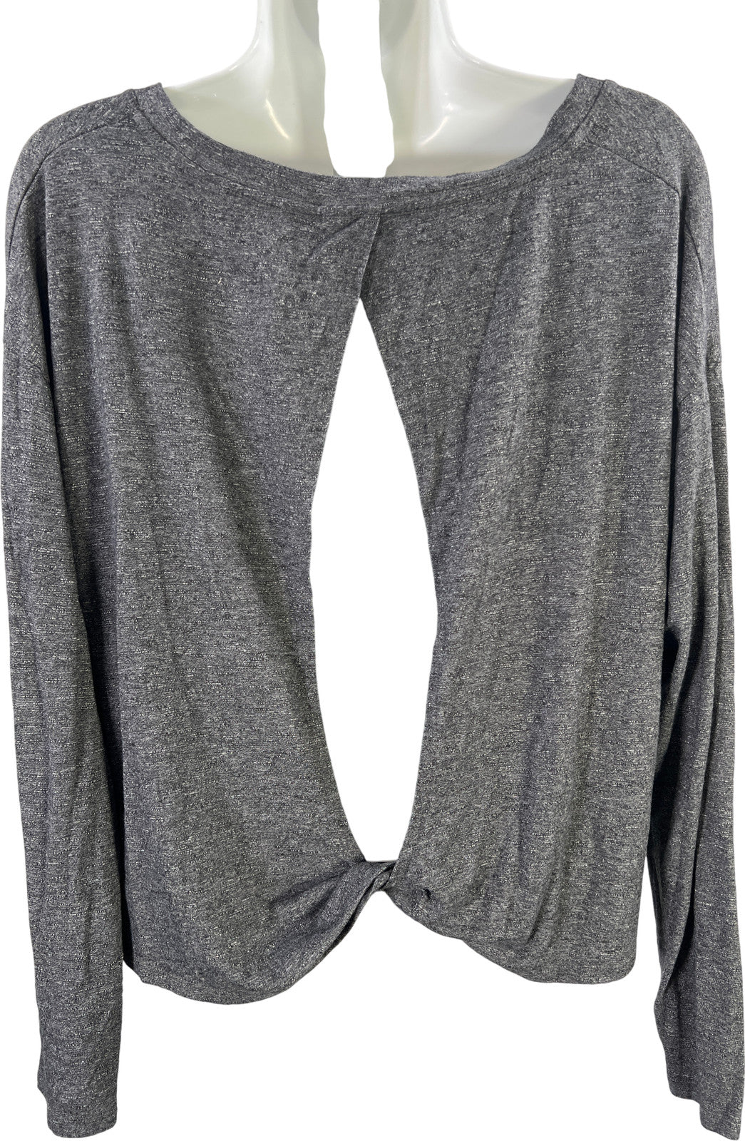 Athleta Women’s Gray Open Twist Back Long Sleeve Shirt - M