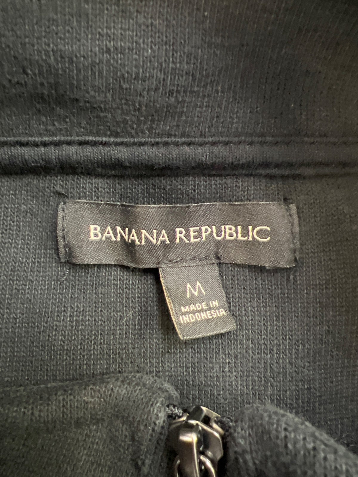 Banana Republic Men’s Black Long Sleeve 1/4 Zip Pullover Sweater - M